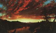 Frederick Edwin Church Secluded Landscape at Sunset Norge oil painting reproduction